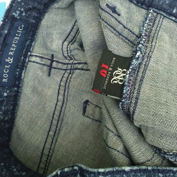 Rock & Republic bleach splatter skinny jeans 10 - Picture 5 of 5